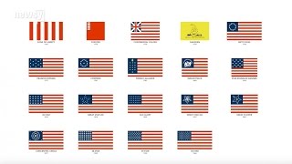 The Evolution Of US Flags In 80 Seconds [upl. by Aislehc]