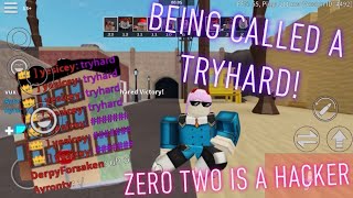 ZERO TWO IS A TRYHARD IN ARSENAL  ROBLOX [upl. by Kinzer]