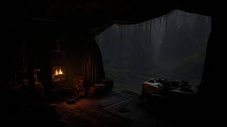 Serene Sleep in a Cozy Thunder Cave Calming Bonfire Ambience for Peaceful Rest and Stress Relief 😌🔥 [upl. by Olecram775]