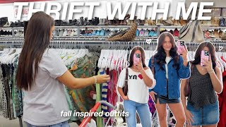 thrift with me for pinterest inspired fall outfits  haul [upl. by Salomi15]