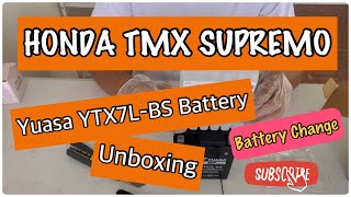 Honda TMX Supremo Yuasa Battery YTX7LBS Review [upl. by Terces]