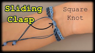 How to Make Sliding Knot Clasp  Macrame Tutorial [upl. by Clinton566]