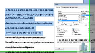 Curso de Word 2007 aula 5  formatação de fontes [upl. by Tiffy]