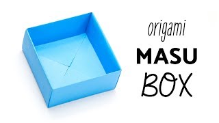 Easy Origami Masu Box Tutorial  Easiest Method  Paper Kawaii [upl. by Abeu]