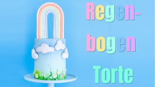 🌈 Regenbogentorte  saftiger Nusskuchen amp lecker gefüllt [upl. by Steiner]