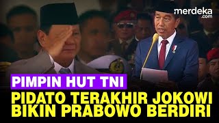 FULL Presiden Jokowi Terakhir Pimpin HUT ke79 TNI Bikin Prabowo Sampai Berdiri [upl. by Jochebed]