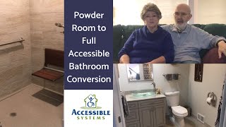 Powder Room to Fully Accessible Bath  Highlands Ranch CO [upl. by Shapiro]