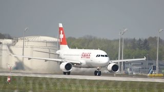 Swiss Airbus A319112 HBIPV departure at Munich Airport Abflug München Flughafen [upl. by Newberry]