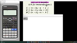 CASIO fx991DEX  einfache Erklärung Wie löse ich ein Lineares Gleichungssystem mit 3 Variablen [upl. by Nyrahtak]