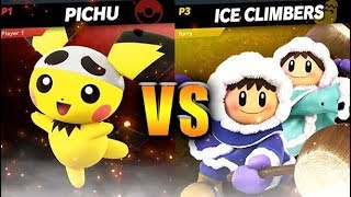 Pichu vs Ice Climbers  Super Smash Bros Ultimate Tournament Gameplay [upl. by Enenaj]