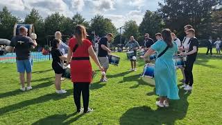 Johnstone Pipe Band Drum Corps Medley practice  World Pipe Band Championships 2023 [upl. by Eedoj]