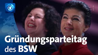 Gründungsparteitag des „Bündnis Sahra Wagenknecht“ [upl. by Rengia]