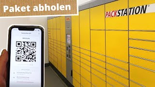 DHL Packstation Paket abholen mit QRCode [upl. by Paske]