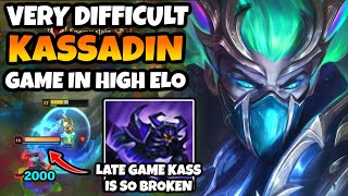 Extremely Difficult Kassadin Mid game in High Elo But Late Game Kassadin is still OP [upl. by Ydnor]