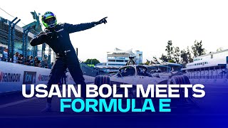 Usain Bolt drives Formula E car in Mexico [upl. by Gassman86]