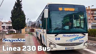 Línea 232 Bus Sagalés  España  Viaje completo [upl. by Elacsap157]