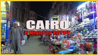 Downtown Cairo by Night  4K immersive walk in the Egyptian capital [upl. by Yezdnil560]