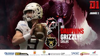 Dauphins de Nice vs Grizzlys Catalans – Championnat de France Elite Journée 2 – Football Américain [upl. by Granny]