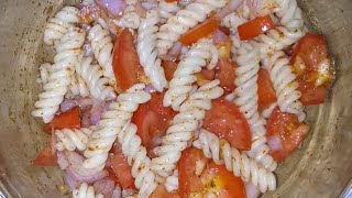 white pasta tamaro 🍅🧅 salad 😋viral white pasta salad 🥗 [upl. by Jeconiah]