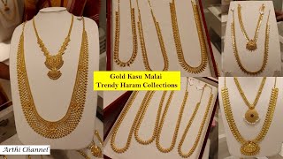 Gold Kasu Malai amp Trendy Haram Collection with weight  TNagar Saravana store Elite [upl. by Elladine]