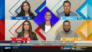 Around the Horn react to Mavericks winning West Finals rematch vs Wolves Jokic is the best player [upl. by Romo749]