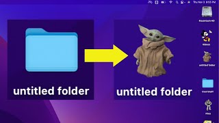 How To Change Your Desktop Folder Icons on Mac [upl. by Alohs]