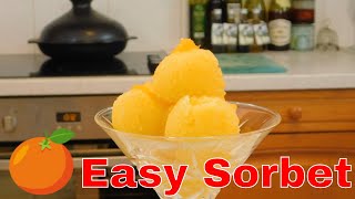 How To make Sorbet Dairy free sorbet only 2 ingredients Easy Orange Sorbet 🍊🍊🍊🍊🍊 [upl. by England447]