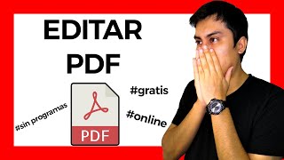 ✅ Cómo EDITAR un PDF Sin Programas  Modificar un PDF GRATIS 2024 [upl. by Ahsiniuq694]