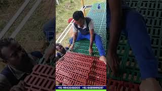 How to Install Slatted Flooring farming goat agriculture [upl. by Inod]