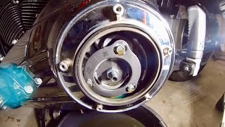 Harley M8 Softail  Primary Oil Change [upl. by Tiras]