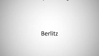 How to say Berlitz in English [upl. by Casady]