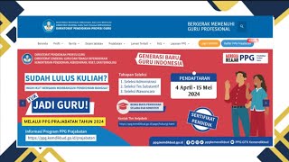 TUTORIAL CARA PENDAFTARAN PPG PRAJABATAN TAHUN 2024 [upl. by Ynnoj]