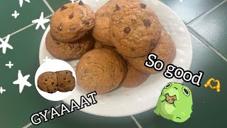 Couple makes and bakes chocolate chip cookies [upl. by Assecnirp]