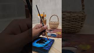 How To Paint Aesthetic Best Friends Mini Canvas  Painting Art [upl. by Ernald]