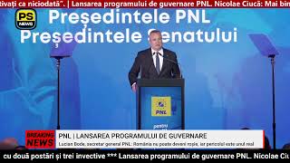 PS News TV  PNL își lansează programul de guvernare pentru următorii patru ani [upl. by Eerat]