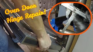 Repairing an oven door hinge Beaumark oven  Save your cash [upl. by Paviour382]