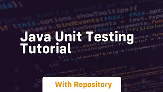 java unit testing tutorial [upl. by Butta691]