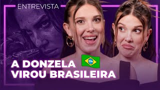 DONZELA Millie Bobby Brown fala português sobre bastidores e Taylor Swift  Robin Wright e diretor [upl. by Raines835]