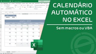 CALENDÃRIO AUTOMÃTICO NO EXCEL  Sem Macro ou VBA [upl. by Irovi]