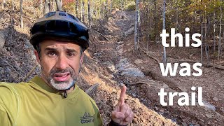 I Explored Helene Damaged Mountain Bike Trails [upl. by Introk]