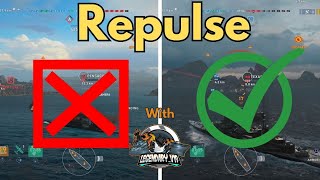 How to play REPULSE the RIGHT way with LegendaryV19 World of Warships Legends [upl. by Ennovad]