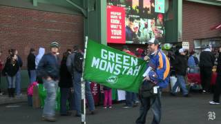 Thousands of Red Sox fans turn out for the 2014 season opener [upl. by Omiseno]