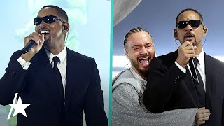 Will Smith Crashes J Balvin’s Coachella Set For Surprise ‘Men In Black’ Performance [upl. by Mairhpe]