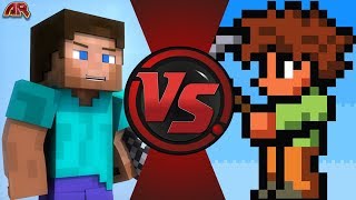 MINECRAFT STEVE vs TERRARIAN Minecraft vs Terraria Minecraft Animation Cartoon Fight Club Bonus [upl. by Essa]