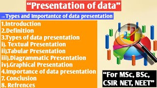 Presentation of data  Textual Presentation  Tabular Presentation  Diagrammatic Presentation [upl. by Theola]