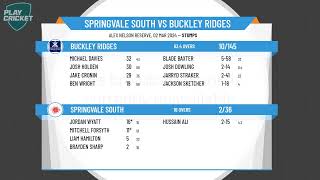 Dandenong District CA  Turf 1  Qualifying Final  Springvale South v Buckley Ridges  Day 1 [upl. by Anitneuq]