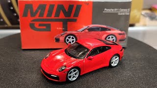 MINI GT 164 Porsche 911 992 Carrera S Guards Red MGT00283 [upl. by Khoury]