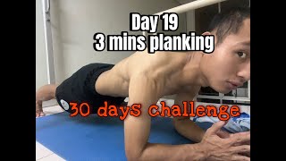 3 mins planking challenge day 19 [upl. by Adnov]