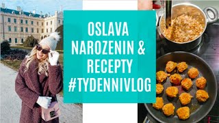 OSLAVA NAROZENIN amp RECEPTY  TYDENNIVLOG [upl. by Phillis]