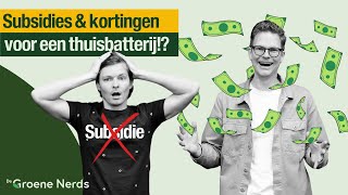 Thuisbatterij kopen ALLE FINANCIËLE VOORDELEN op een rijtje [upl. by Edlitam]